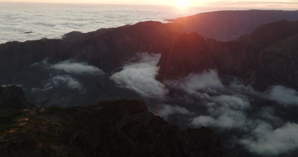 Between the three 'kya mera': the mountains above the clouds. Each time we return, his hands are still up